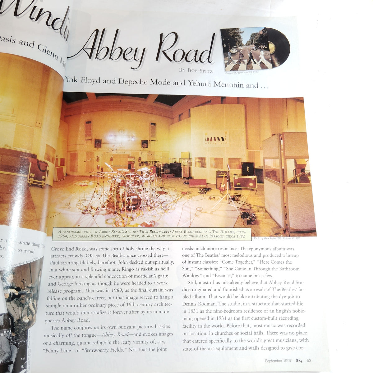 Delta Sky Magazine - September 1997 - The Beatles Abbey Road - Vintage Issue