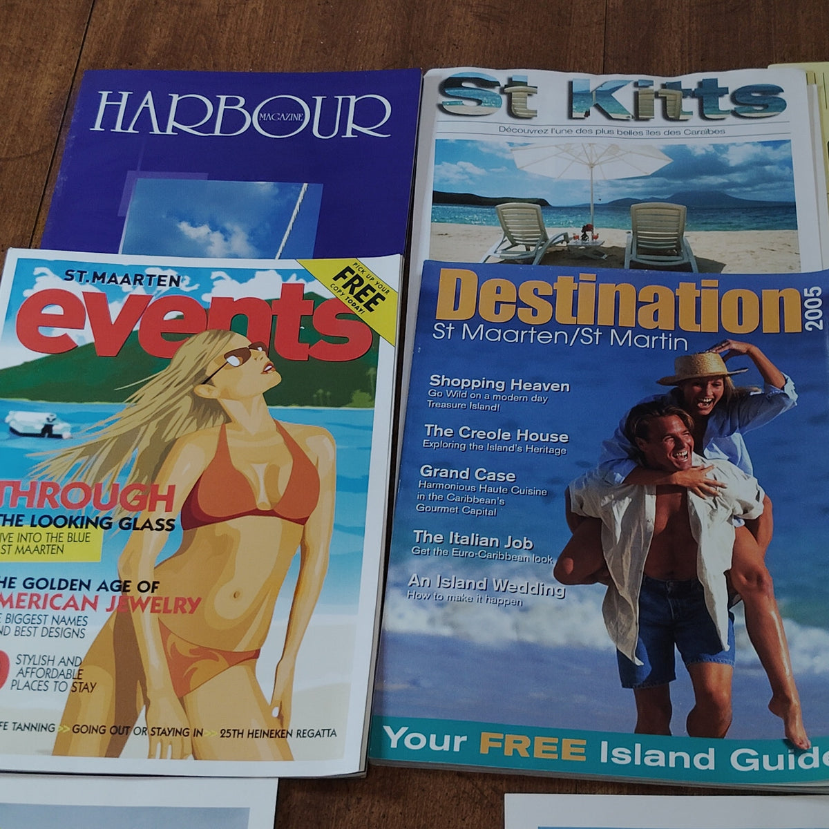St. Martin / St. Kitts Travel Ephemera Lot- Guides, Maps, Postcards Vintage 2005