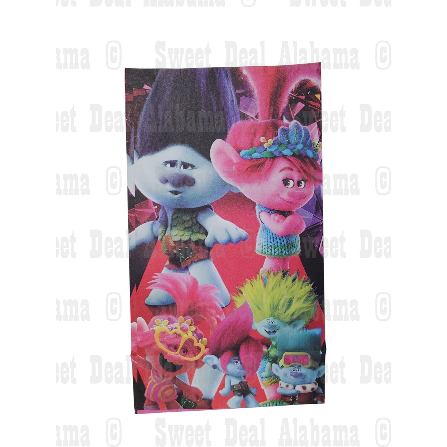 Trolls Movie Party Favor Loot Bags – 12 Pack Birthday Supplies (8-1/4" x 4-5/8")