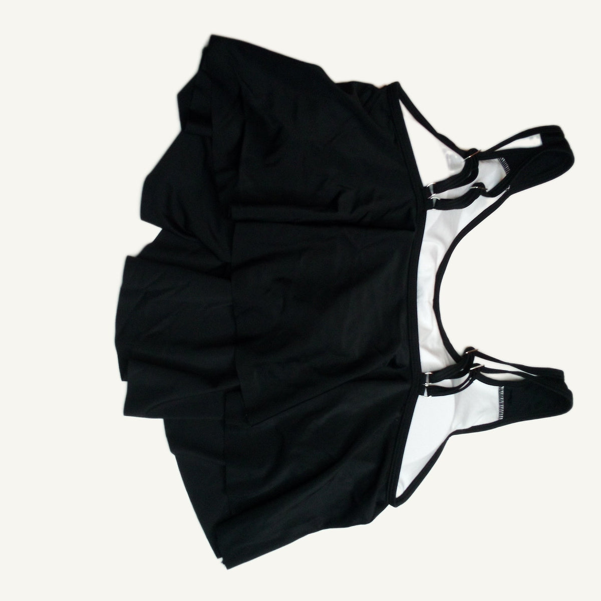 Black Tankini Swim Top - Adjustable Straps - New with Tags Swimwear