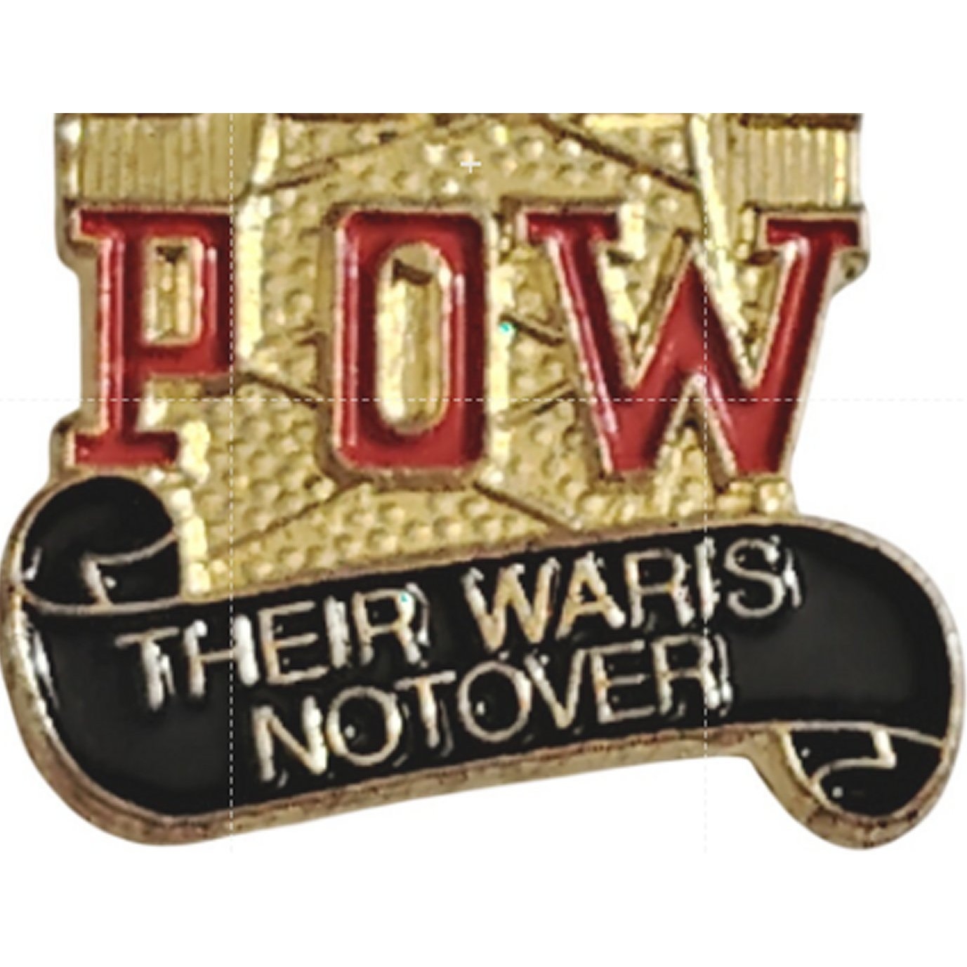 POW/MIA Their War Is Not Over Guard Tower Novelty Hat Lapel Pin, 1"H × 5/8"W