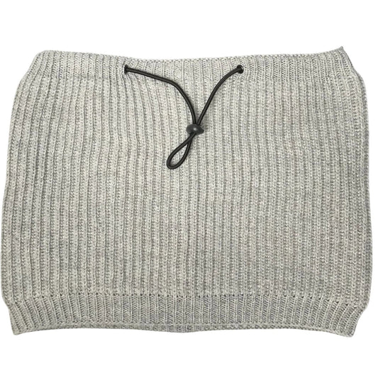 Abound Rib‑Textured Cowl Scarf – Gray – Adjustable Drawcord – NWT