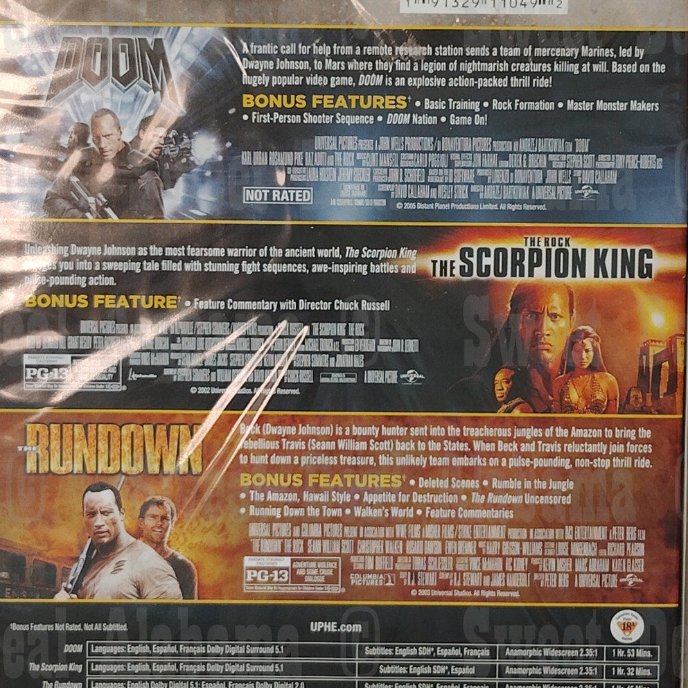 Dwayne Johnson Triple Feature Collection – Doom, The Scorpion King, The Rundown