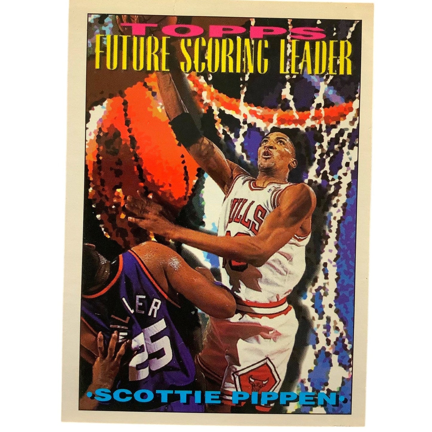 Scottie Pippen, Bulls, 1994 Topps "Future Scoring Leader" NBA Card 391, EXC