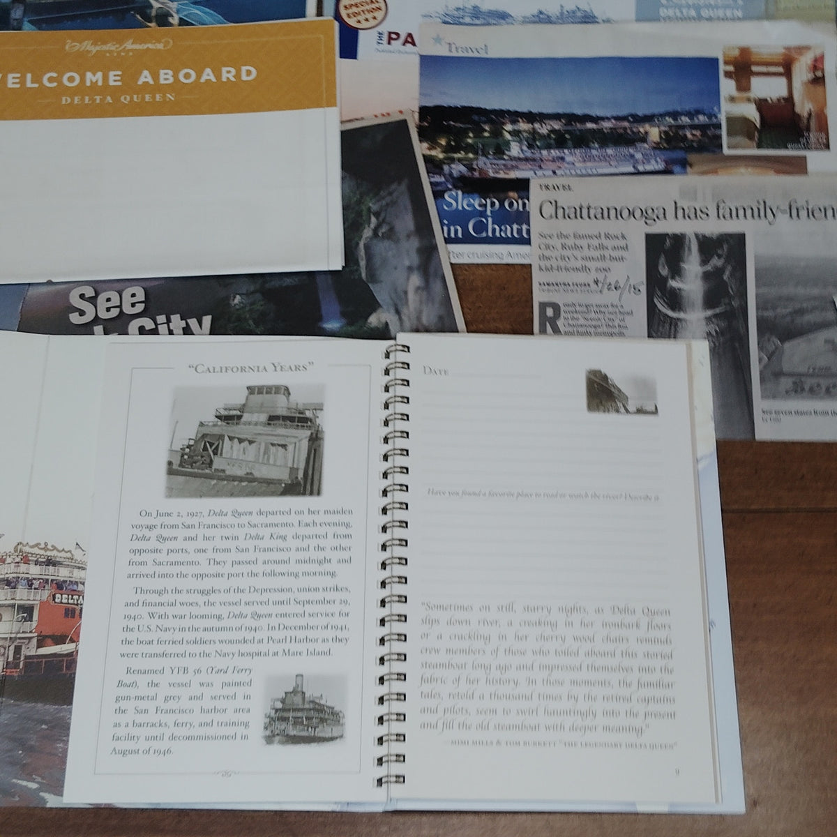 Chattanooga Tennessee 2009 Delta Queen Ephemera Collection - Travel Souvenirs