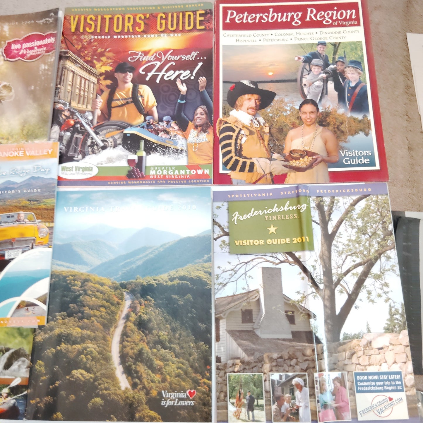 Virginia Travel Guides & Brochures (2010-2012) - Petersburg, Roanoke, Hampton