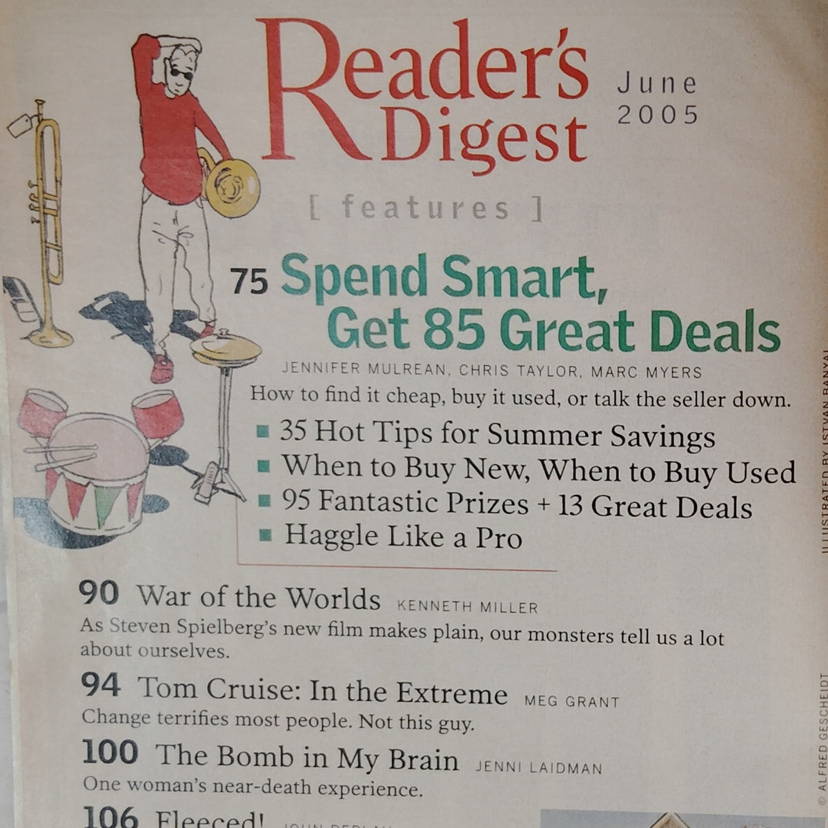 Reader's Digest June 2005 Tom Cruise War of the Worlds Magazine Back Issue