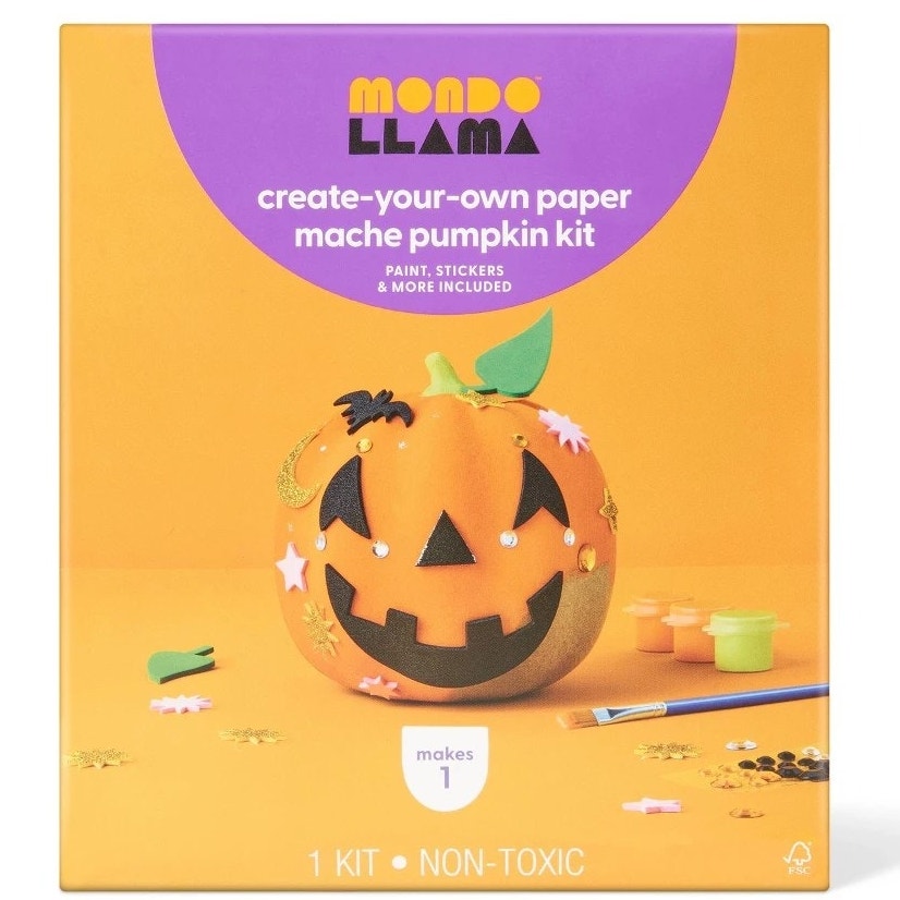 Kids Crafts - Paper Mache Pumpkin Painting Kit – Mondo Llama