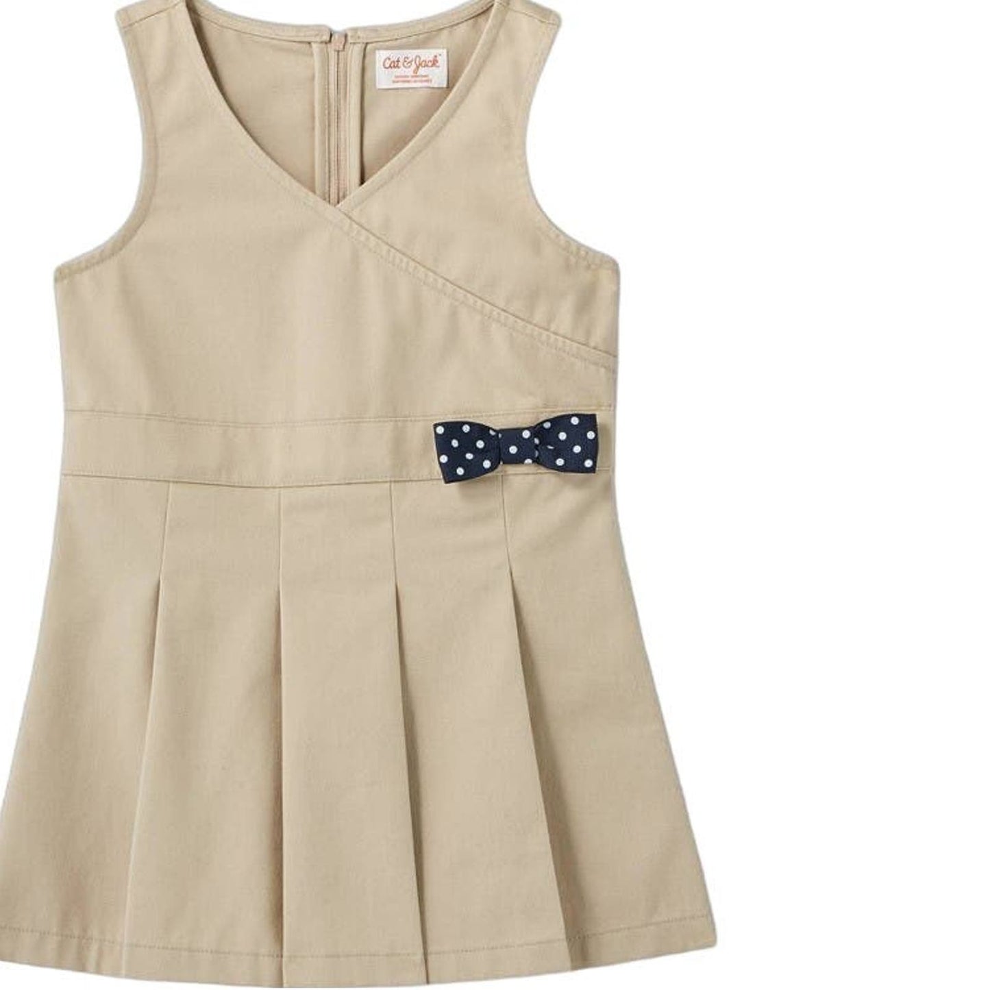 Cat & Jack Toddler Girls Dress Beige 4T, 39"-43"H, 32.5-37 lbs., NIP