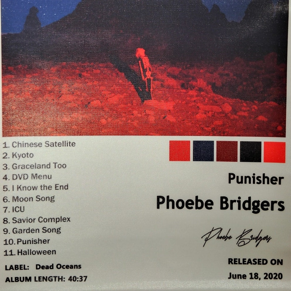 Phoebe Bridgers Punisher Album Cover Canvas Print Poster, Indie Music Wall Art, 12x16" Unframed