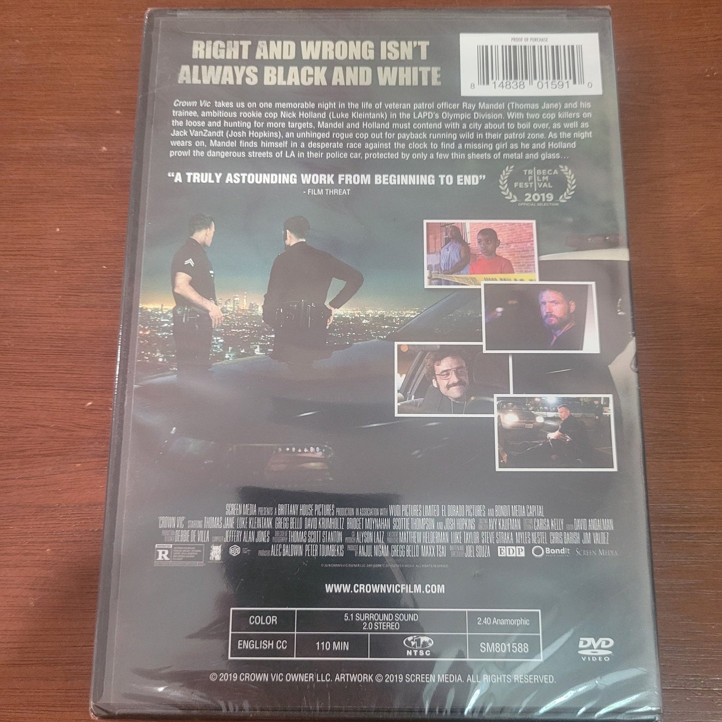 Crown Vic DVD 2019 Police Drama Crime Thriller Patrol Night Shift