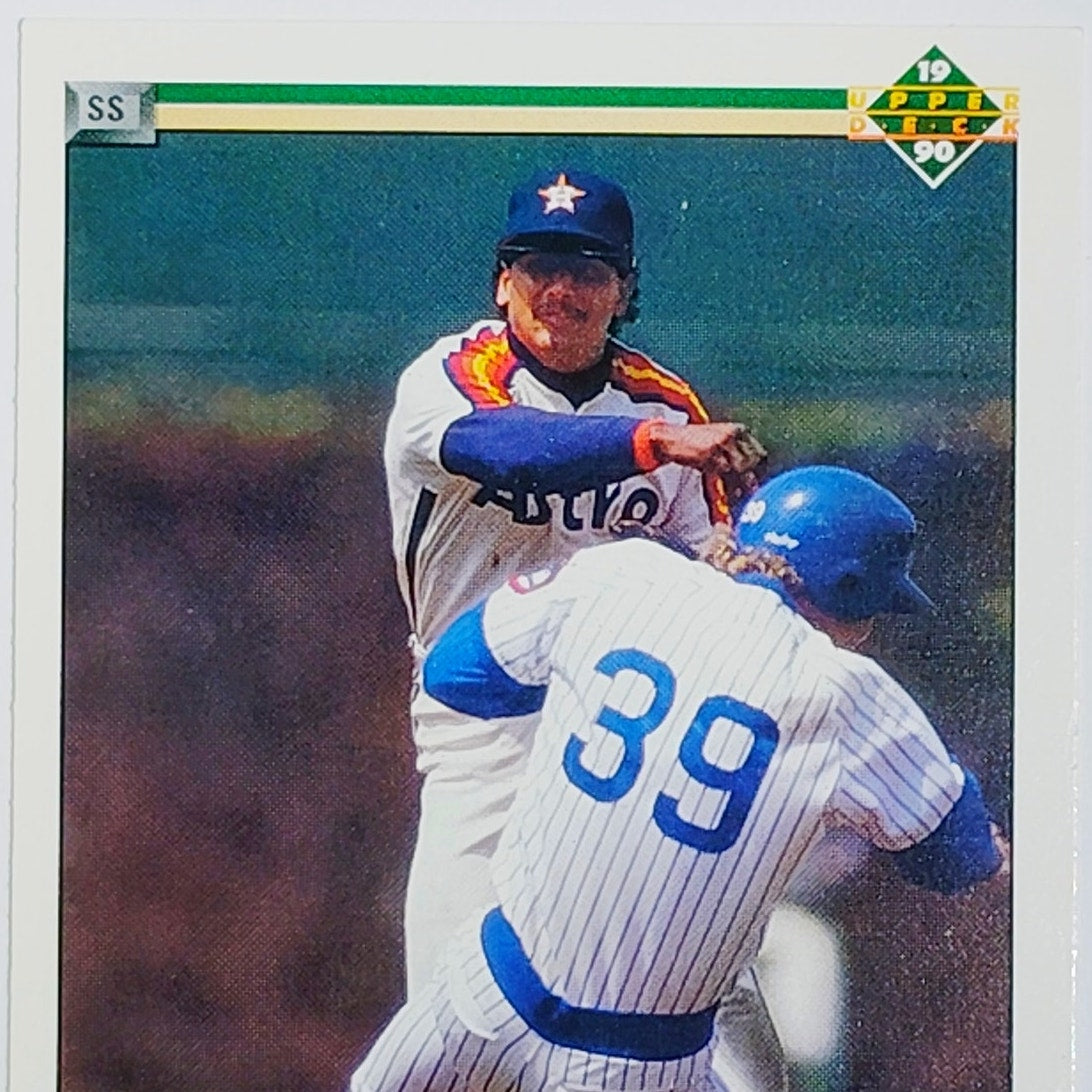 1990 Upper Deck Rafael Ramirez #144 Houston Astros Shortstop Double Play - VG/EX