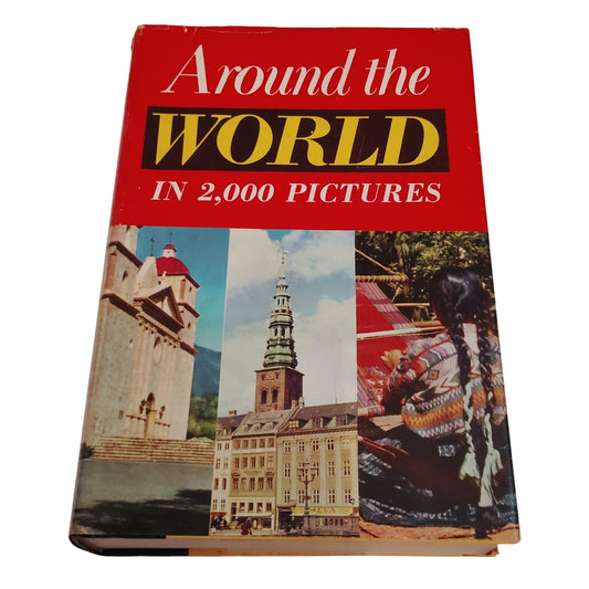 Around the World in 2000 Pictures 1959 Hardcover Excellent Condition Doubleday