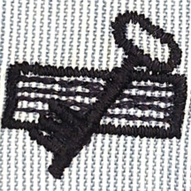 1960's US Navy Disbursing Clerk DK Striker Patch Black on Chambray 1‑3/8 × 1‑5/8