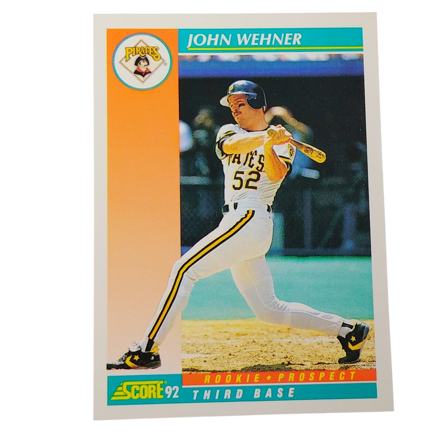 1992 Score John Wehner #752 Pittsburgh Pirates 3B Rookie Prospect Card NM