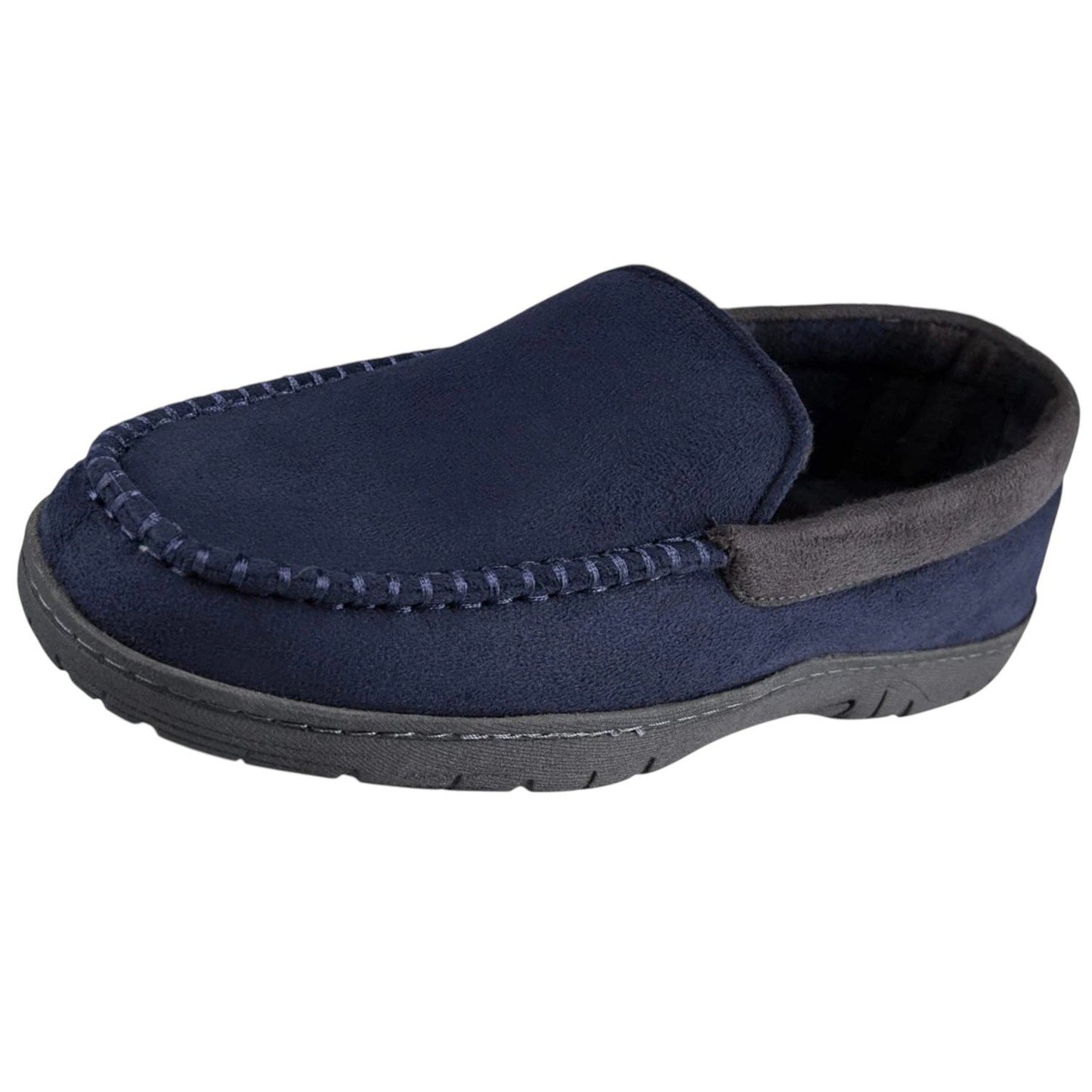 Hanes Small Men's Moccasin Slipper House Shoe, ID/OD Sole, Memory Foam, Fresh IQ