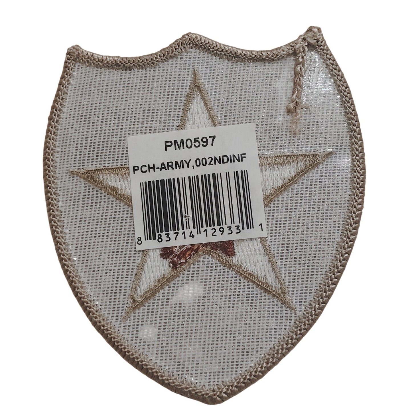 U.S. Army 2nd Infantry Division Patch – Brown/Tan – 3‑1/4" × 2‑7/8"