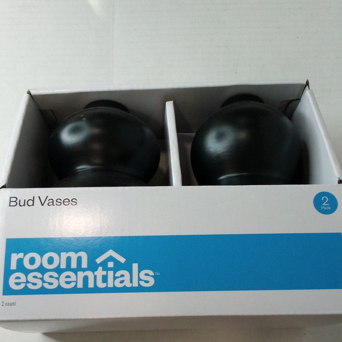 2‑Pack Sculptural Bud Vases – Black Matte Ceramic Modern Decorative Set