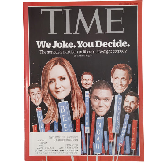 TIME Magazine September 26 2016 We Joke You Decide Late-Night Comedy Issue