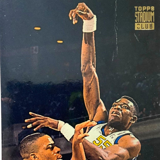 Dikembe Mutombo, Denver Nuggets, 1993 Topps Stadium Club High Court Card 63, EXC