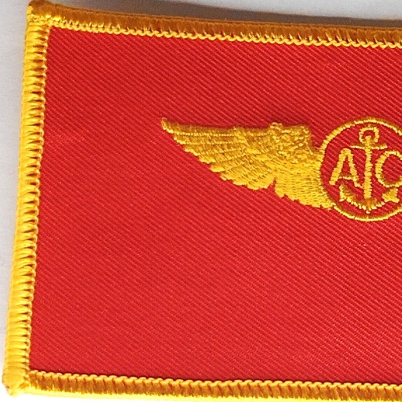 USMC Naval Aircrew Wings Patch Gold on Red Sew‑On 4‑1/2" × 2‑1/2"