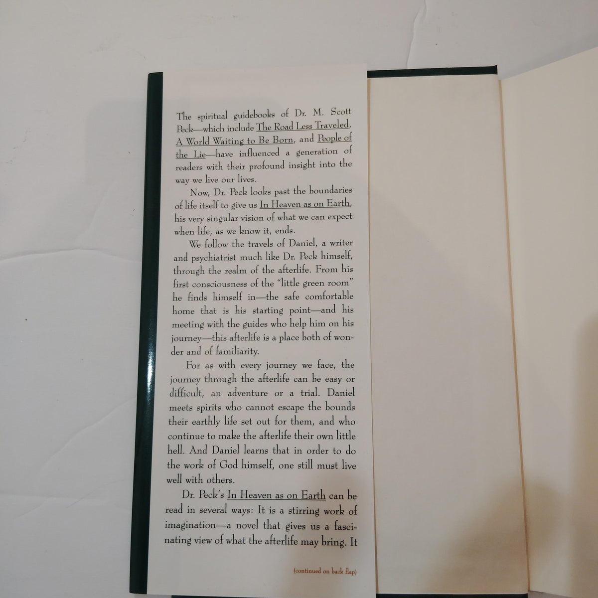 M. Scott Peck - In Heaven As On Earth: Vision of the Afterlife - 1st Ed. HC