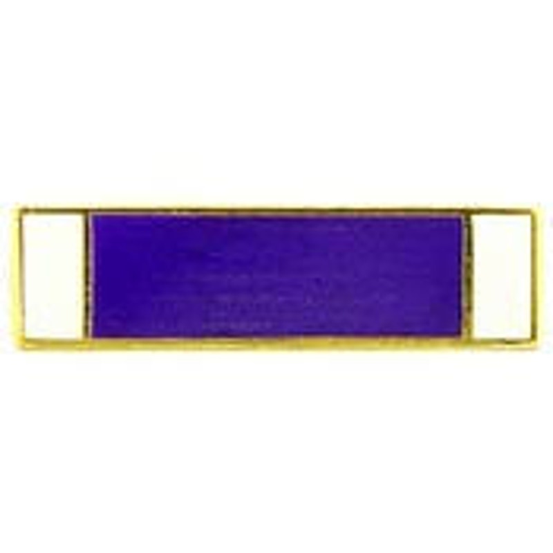 Mini Purple Heart Ribbon Novelty Pin 11/16" × 1/8" Gold Trim