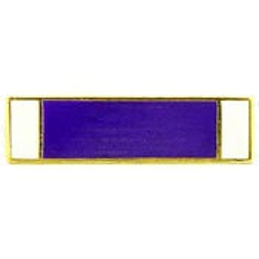 Mini Purple Heart Ribbon Novelty Pin 11/16" × 1/8" Gold Trim