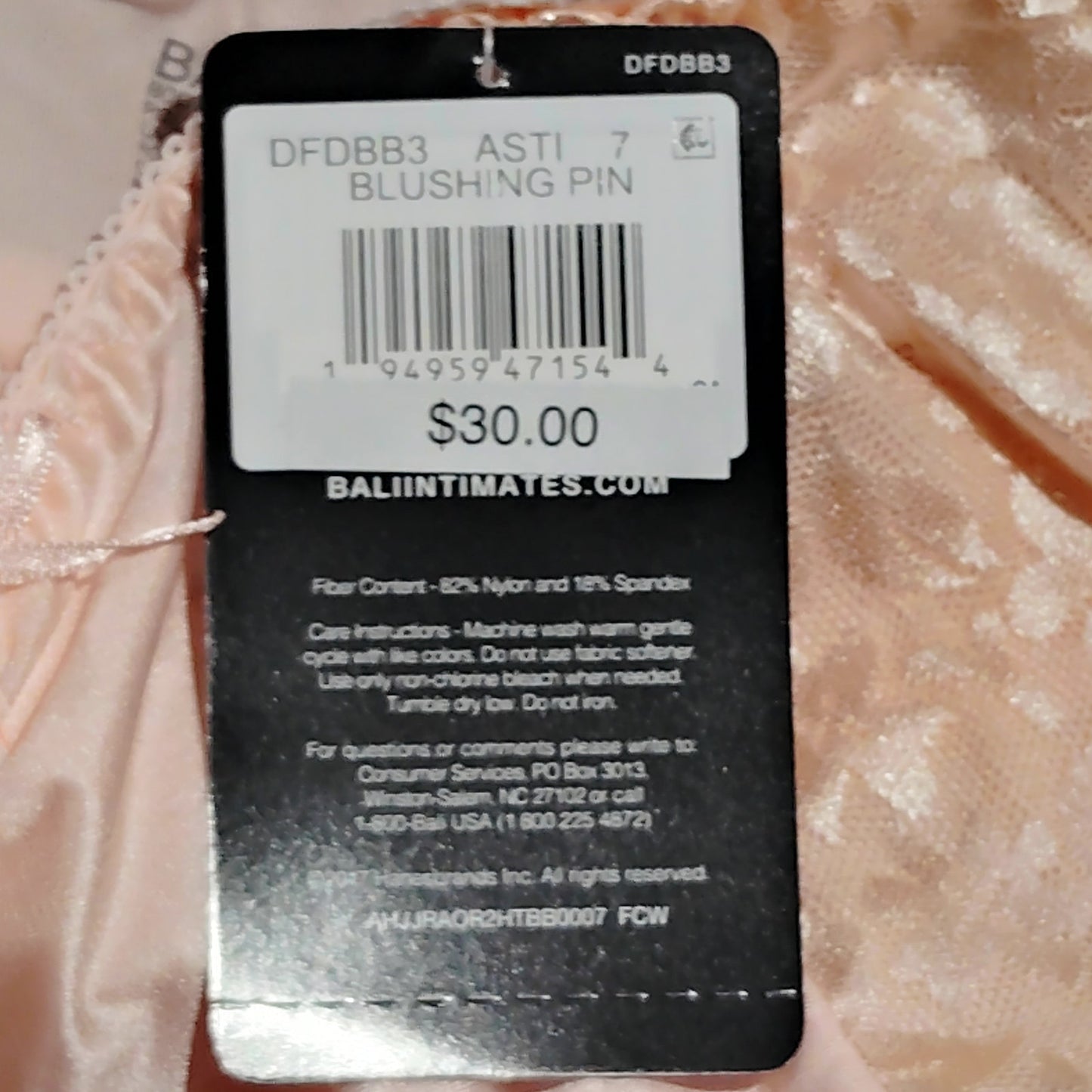 Bali Double Support Brief Panty Set – 3 Pack – Size L/7 - Multi-Colors