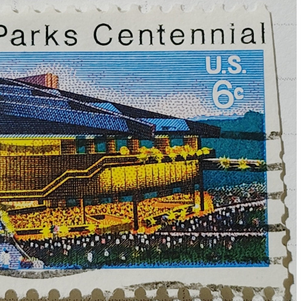 1972 US 6c National Parks Centennial Wolf Trap Farm Stamp #1452 Used Cancelled
