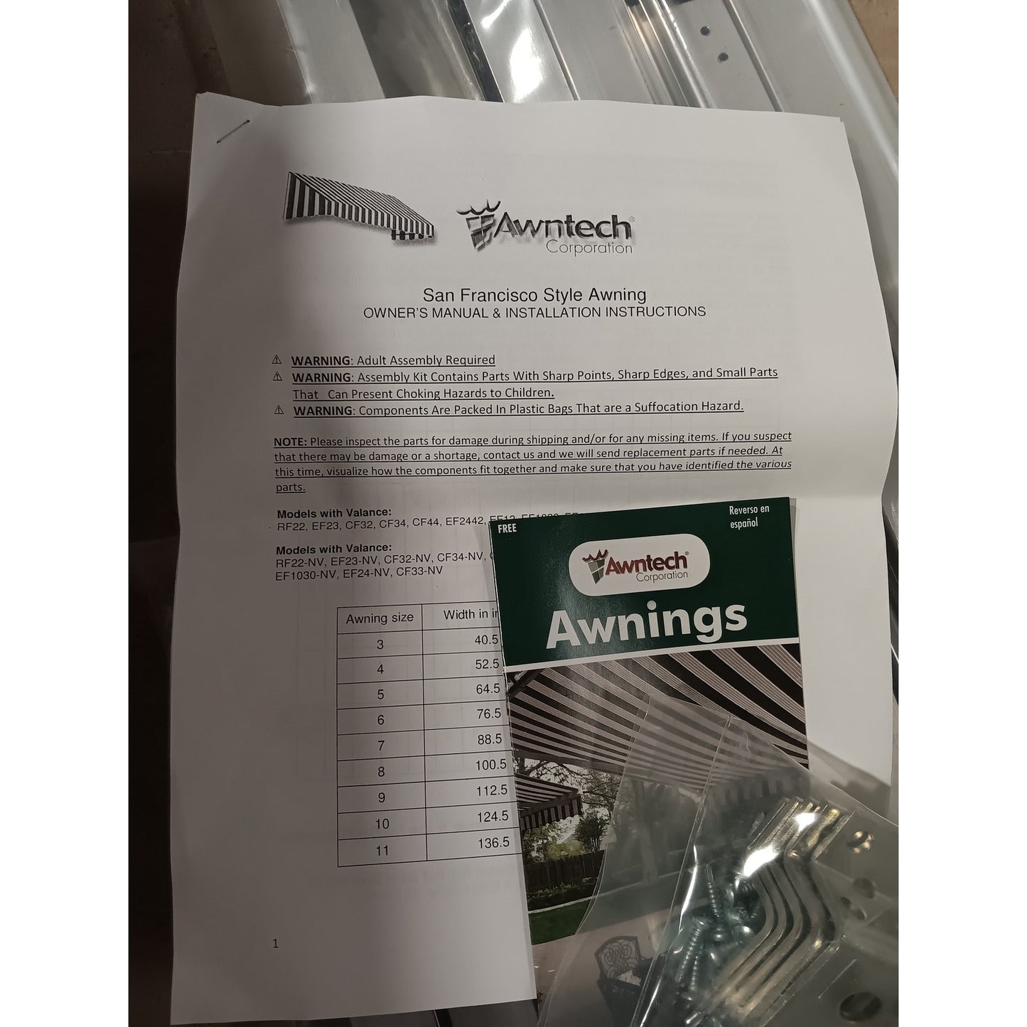 Awntech San Francisco Fixed Awning 7.38 ft Navy Blue Acrylic Fabric 88.5x 24x 36