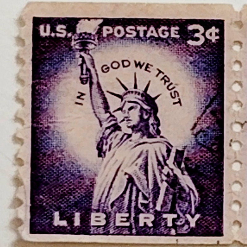 Pair – 1954 USA 3¢ Statue of Liberty Scott 1035 – Liberty Series - Canceled
