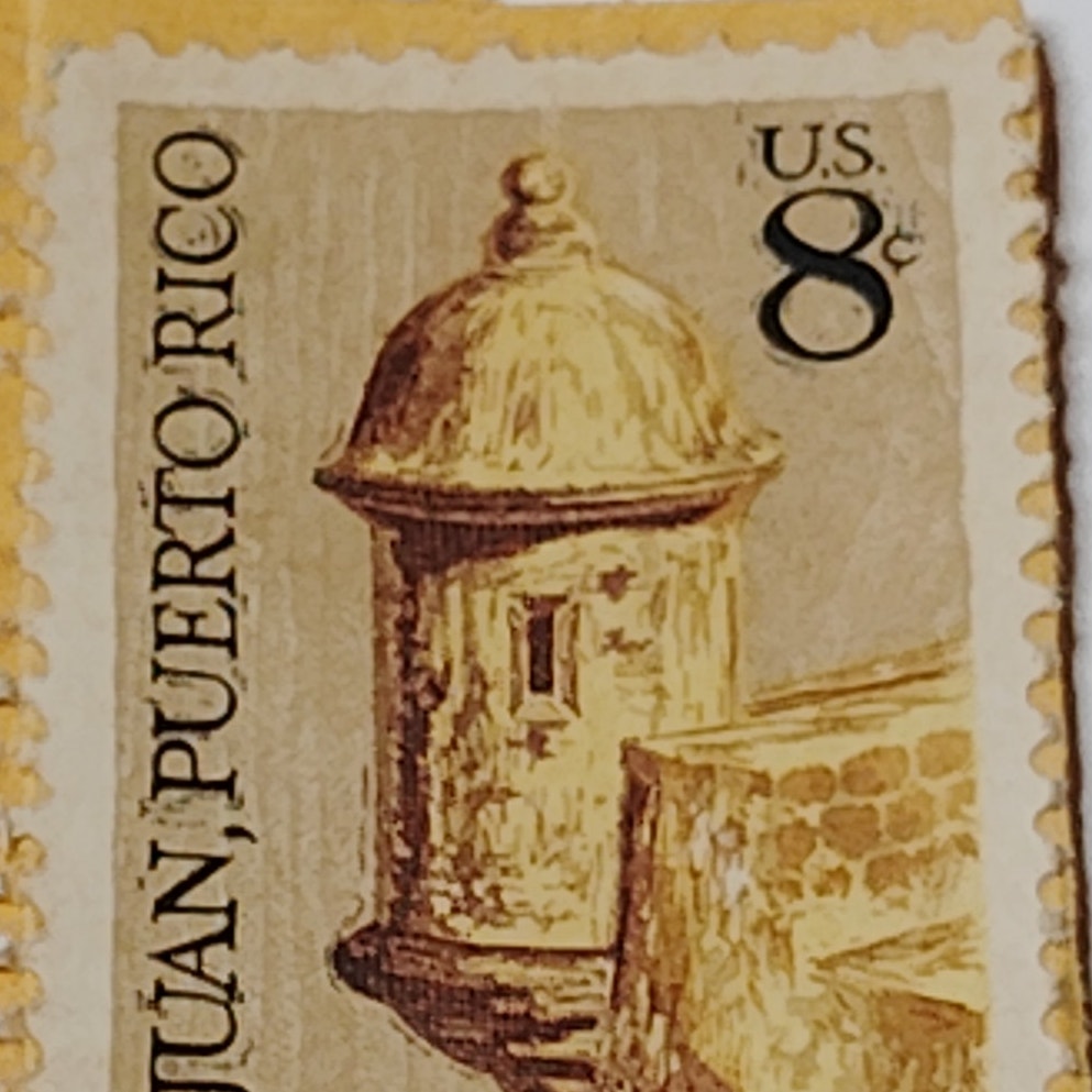 1971 San Juan, Puerto Rico 8 Cent US Commemorative Stamp - Historic Fort Design
