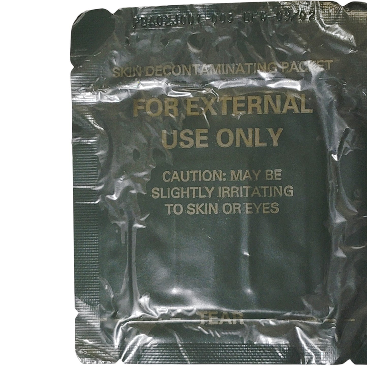 2pk Military Skin Decontamination Packets, Unopened, External Use, Vintage 08/02