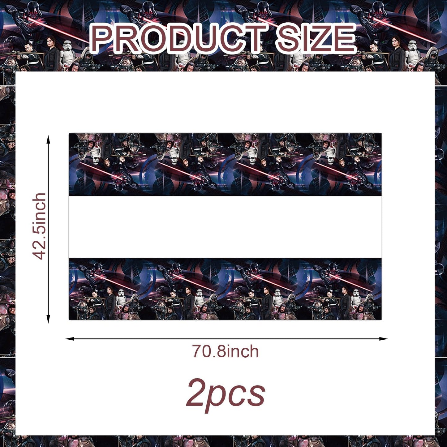 Star Wars Tablecloths 2‑Pack – Disposable Party Tablecovers – 70" × 42"