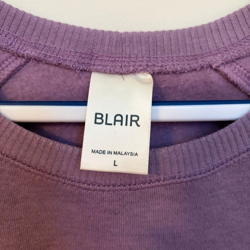 Blair Women's Purple Short Sleeve Sweatshirt & Sweatpants Lounge Set L