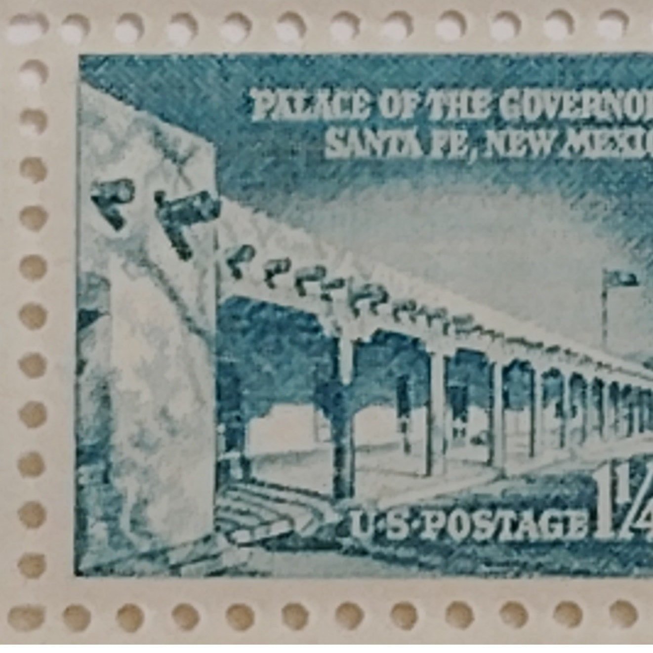 MNH Block of 10 – 1960 USA 1¼¢ Palace of the Governors Scott 1031A