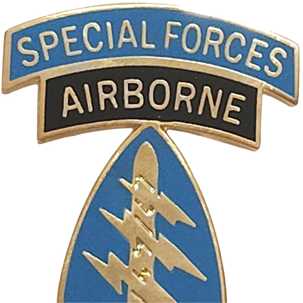 U.S. Army Special Forces (Airborne) Novelty Hat, Lapel Pin 1‑1/8" × 7/8"