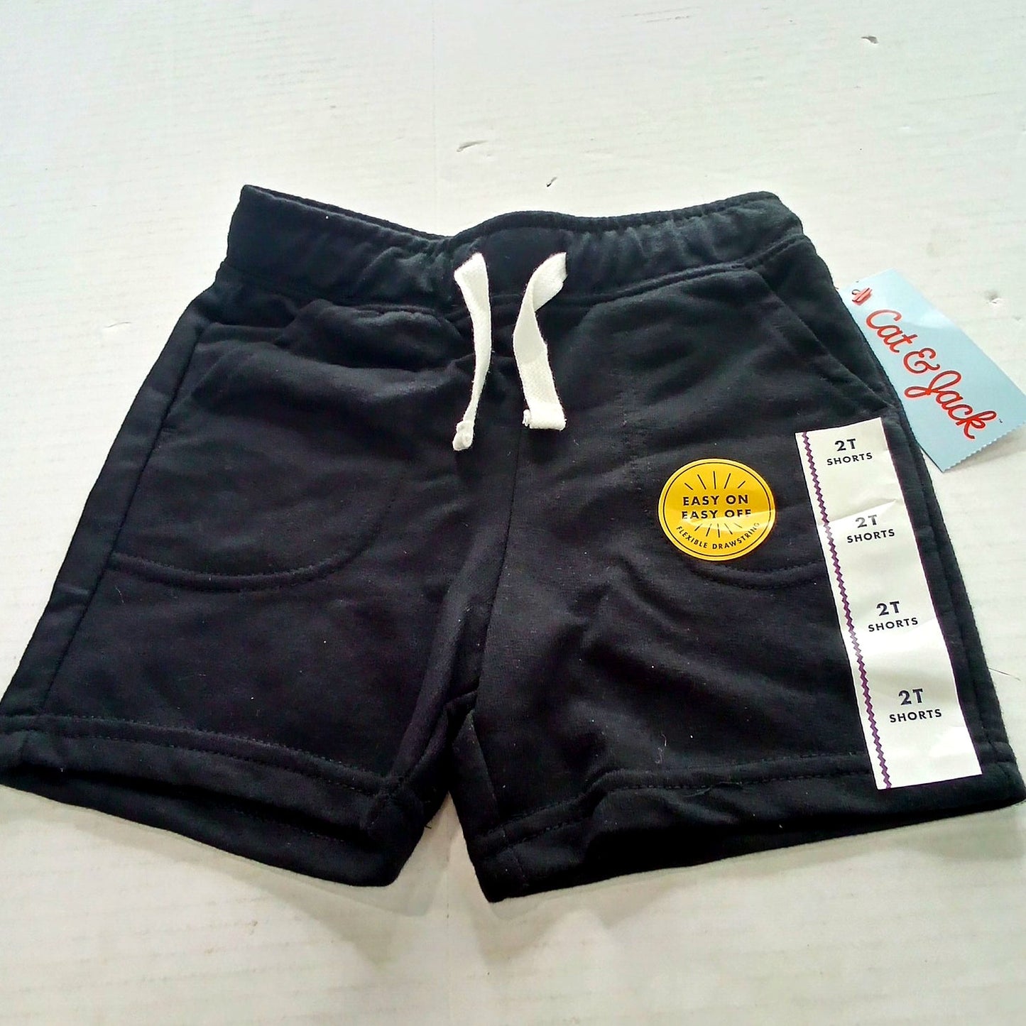 Toddler Boys’ Pull‑On Above‑Knee Shorts – Cat & Jack Black 2T
