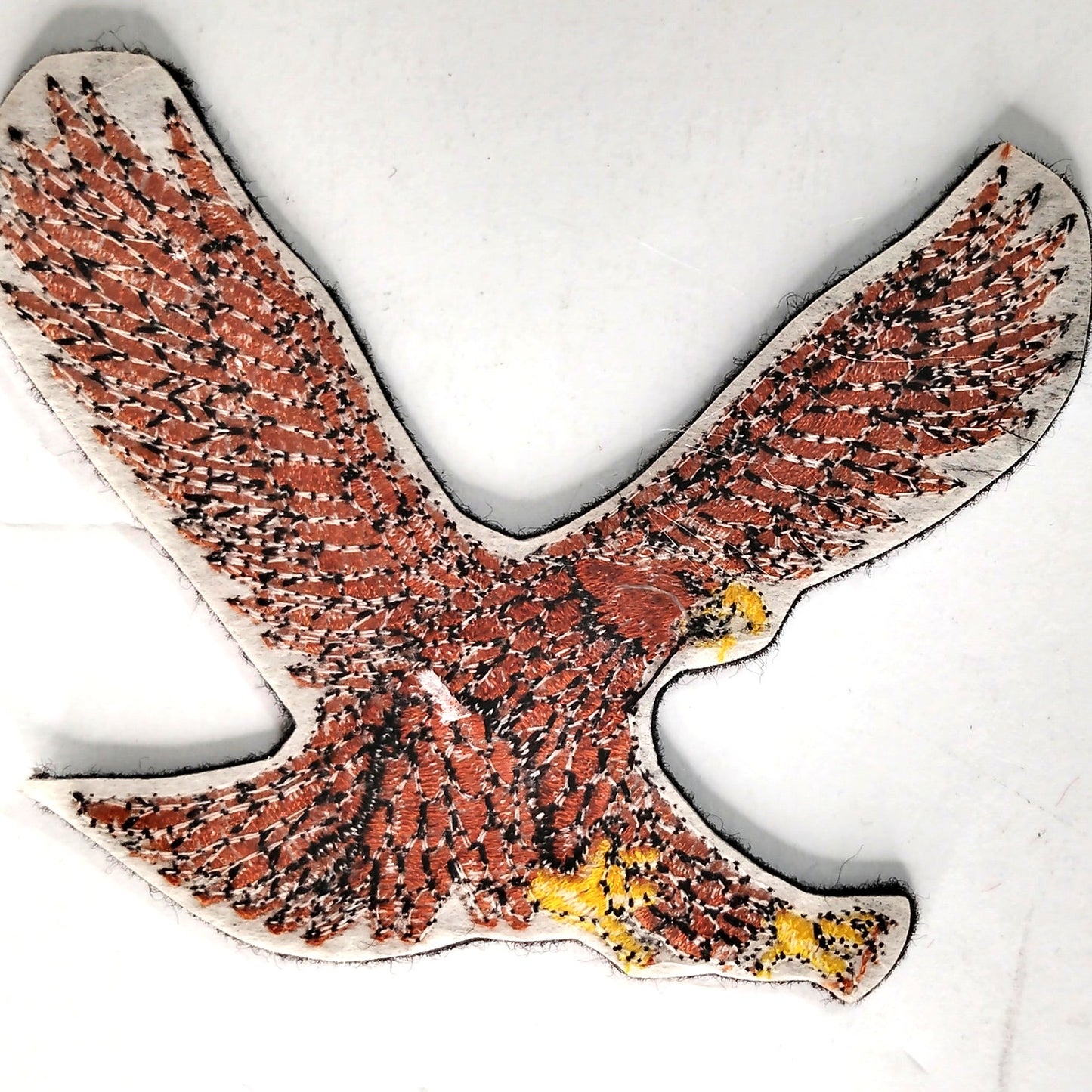 Soaring Eagle Patch Embroidered Brown & Black 3‑3/4" × 2‑3/4" Iron‑On/Sew‑On