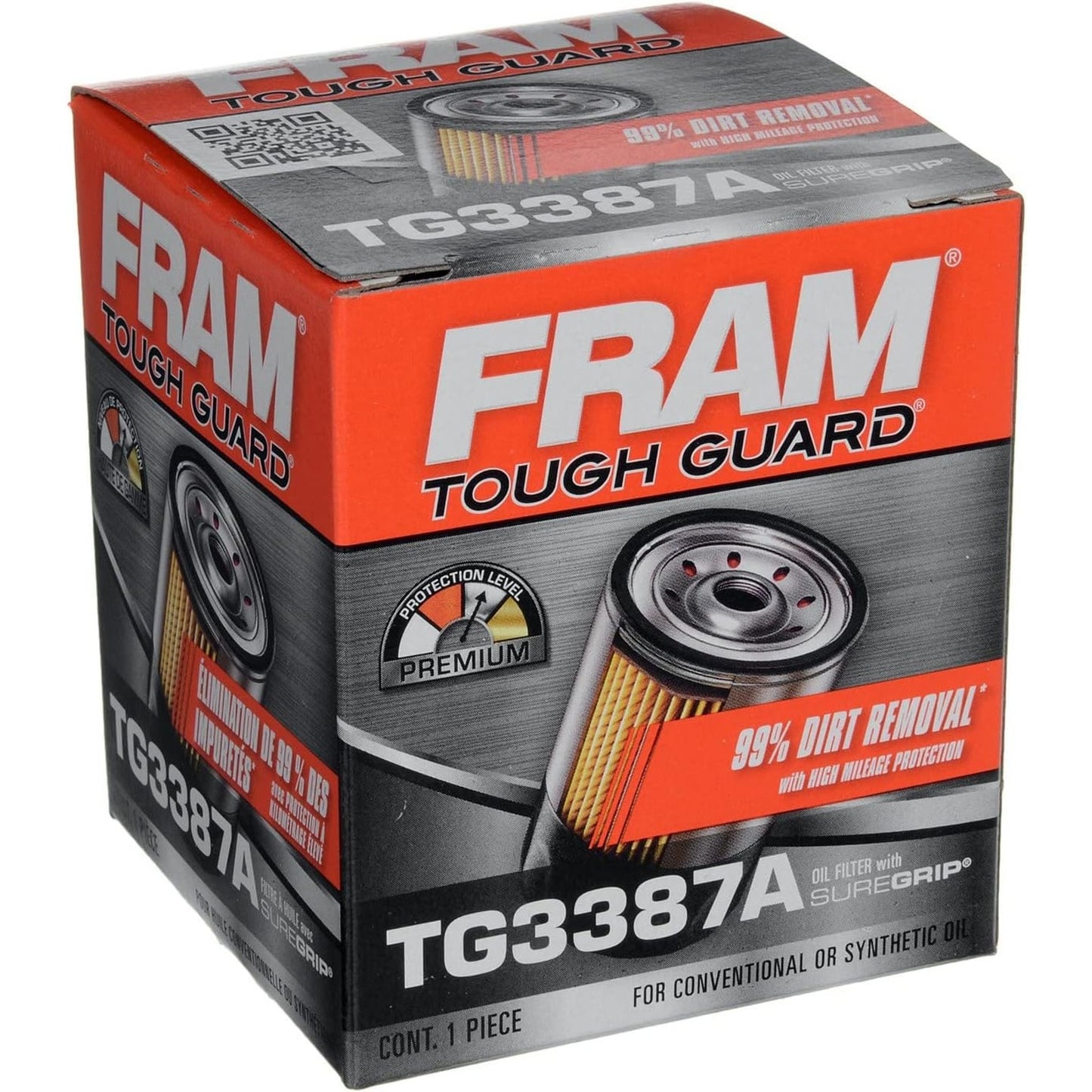 3-PK FRAM TG3387A Tough Guard Oil Filters – SureGrip, 15K‑Mile Protection 3-Pack