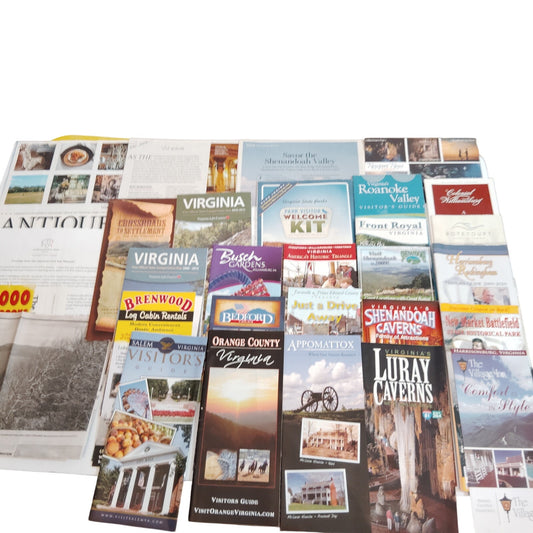 Vintage Virginia Travel Brochures & Guides - Ephemera Lot from 2010 Estate