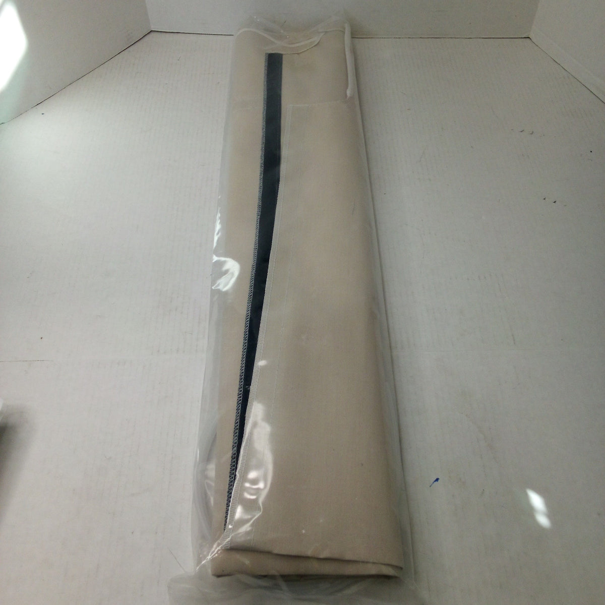 Awntech Charleston 3 ft Window Awning Beige Scrolled-Arm Fixed Canopy