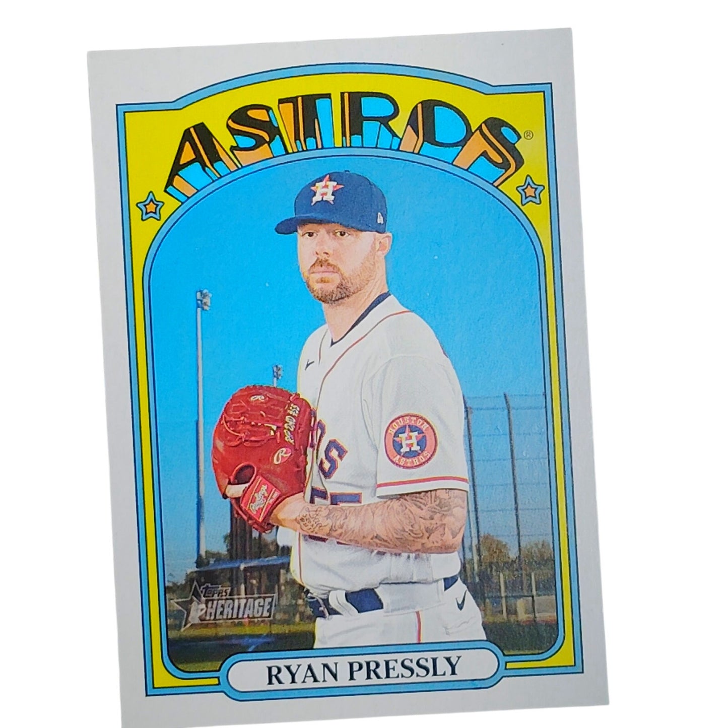 2021 Topps Heritage Ryan Pressly 688 Houston Astros Pitcher Baseball VG/EX