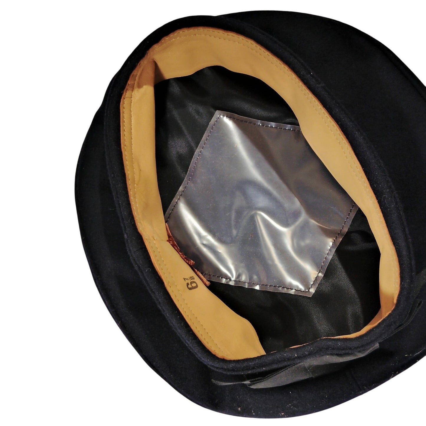 WWII–Korean War Era Navy Formal Wool Cap – Size 6-7/8, Gold on Black U.S. Navy