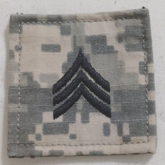 U.S. Army Sergeant (SGT) Patch ACU Digital, 2"×2" Hooked Device – E‑5