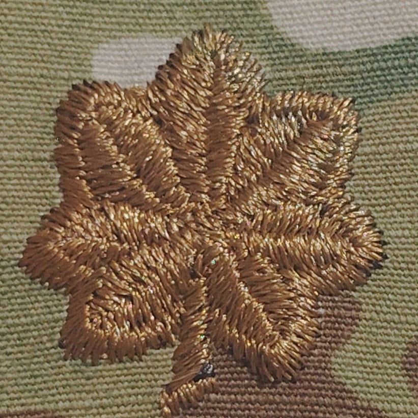 U.S. Army Major Rank Patch O-4 – OCP Scorpion W2 – 2" × 2" Hook (-N-Loop) Device