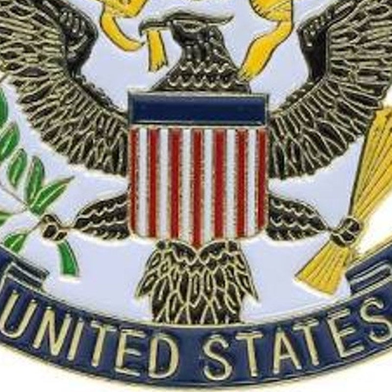 Great Seal of the United States Full‑Color Hat Lapel Pin 1‑7/8" × 1‑9/16"