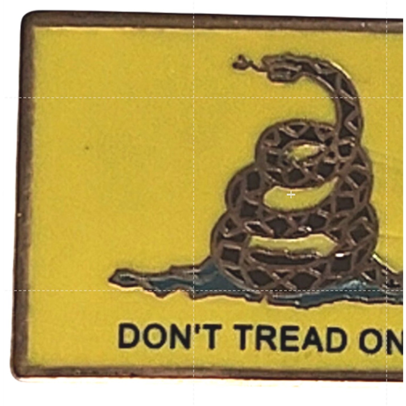 Gadsden Flag Don’t Tread on Me Novelty Biker Jacket Hat Lapel Pin 7/8" × 5/8"