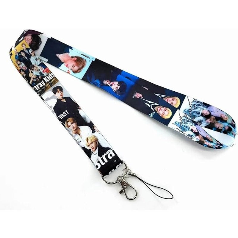Stray Kids 17.7" Lanyard Keychain – K‑Pop ID Badge Holder, Phone Pin Strap